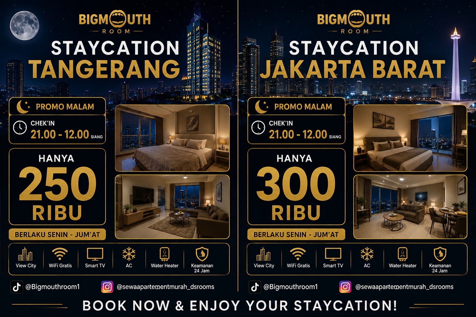 Promo malam BIGMOUTH ROOM
